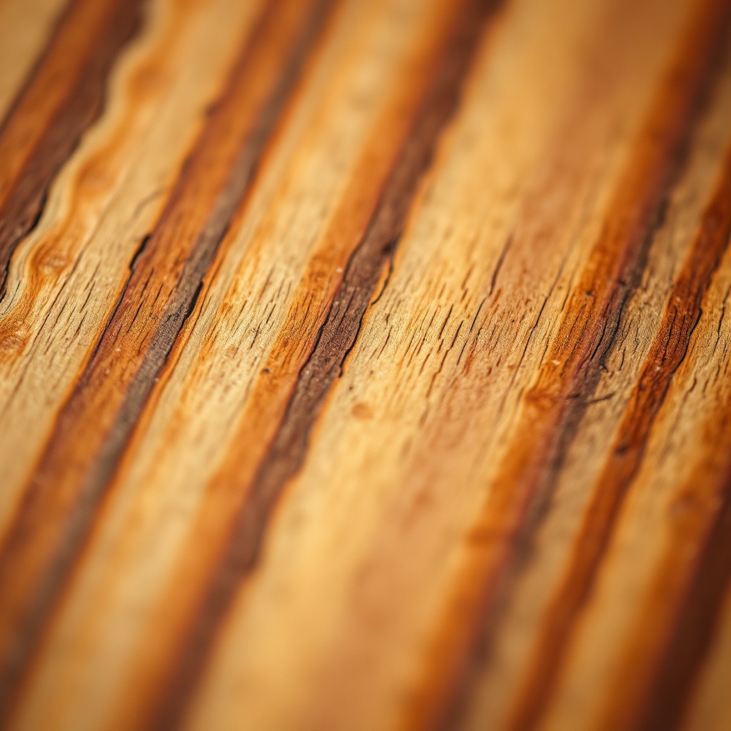 extreme close-up of rich teak wood grain texture, warm golden tones, macro photography